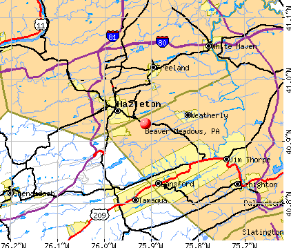 Beaver Meadows, PA map