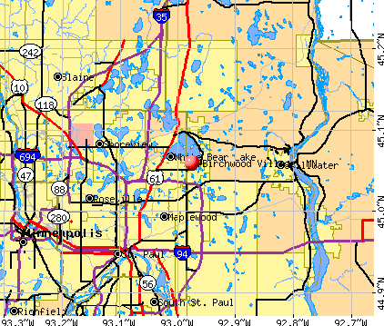 Birchwood Village, MN map