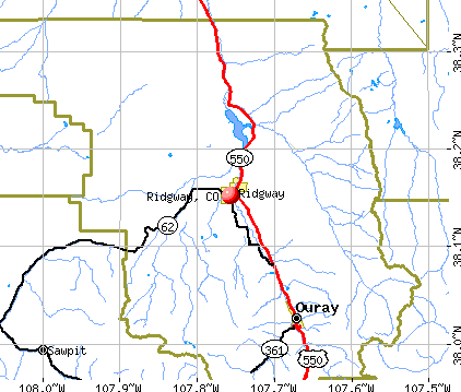 Ridgway, CO map
