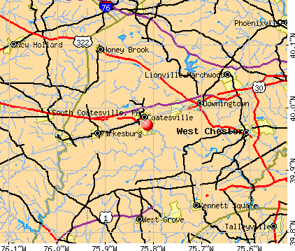 South Coatesville, PA map