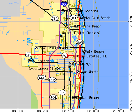 Gun Club Estates, FL map