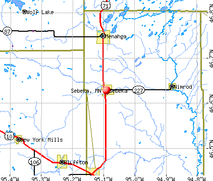 Sebeka, MN map