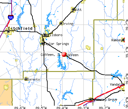 Coffeen, IL map
