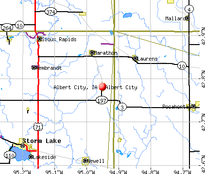 Albert City, IA map