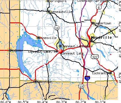 Conneaut Lake, PA map