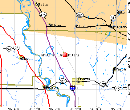 Whiting, IA map