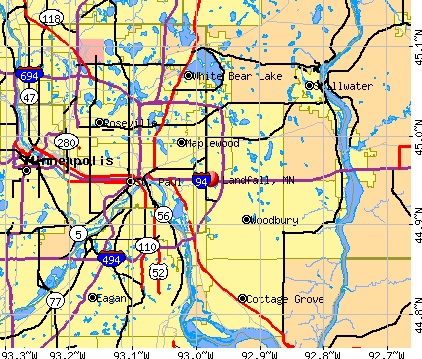 Landfall, MN map