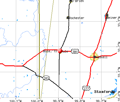 Rule, TX map