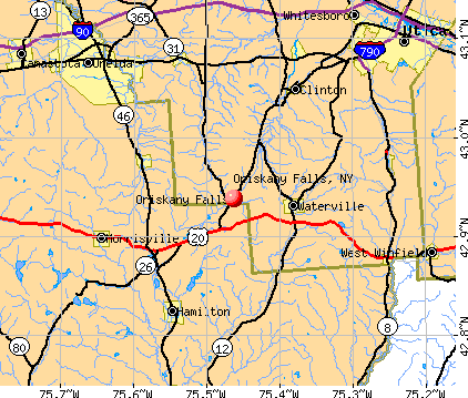 Oriskany Falls, NY map