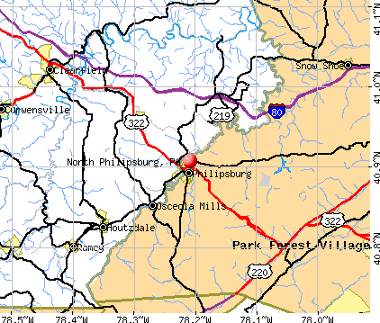 North Philipsburg, PA map