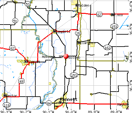 Holcomb, MO map