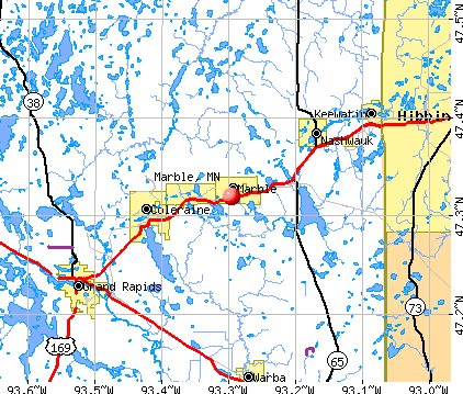 Marble, MN map
