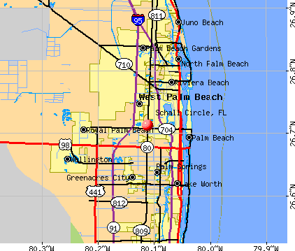 Schall Circle, FL map