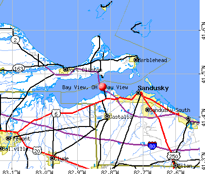 Bay View, OH map