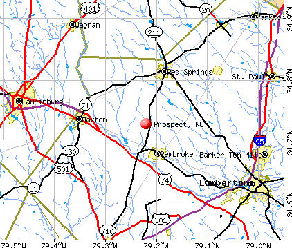 Prospect, NC map