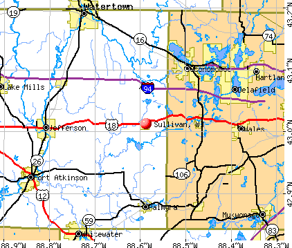 Sullivan, WI map