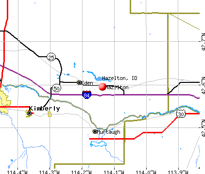 Hazelton, ID map