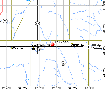 Clarkson, NE map