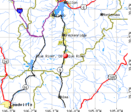 Blue River, CO map