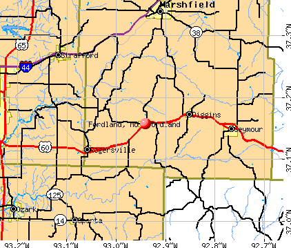 Fordland, MO map