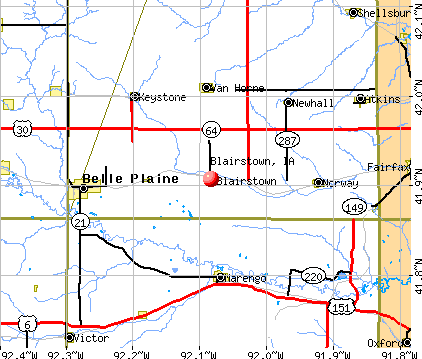 Blairstown, IA map