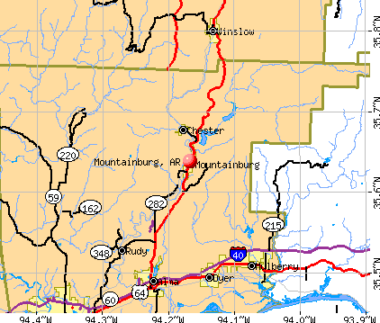 Mountainburg, AR map