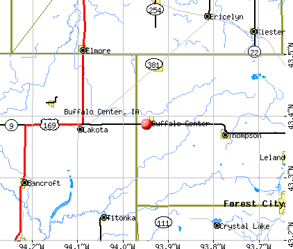 Buffalo Center, IA map