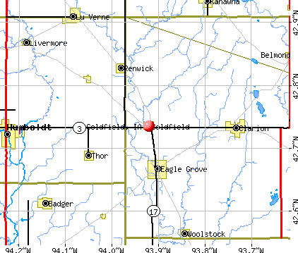 Goldfield, IA map