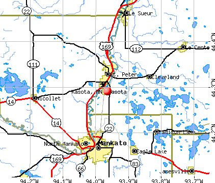 Kasota, MN map