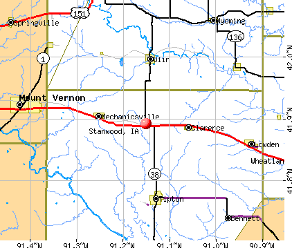 Stanwood, IA map