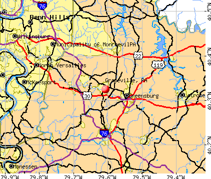 Grapeville, PA map