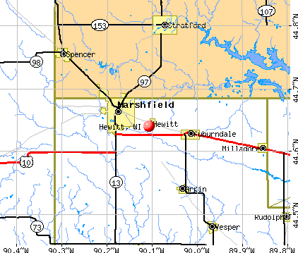 Hewitt, WI map
