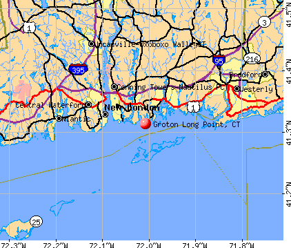 Groton Long Point, CT map