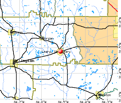 Leary, GA map