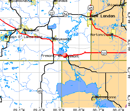 Fremont, WI map