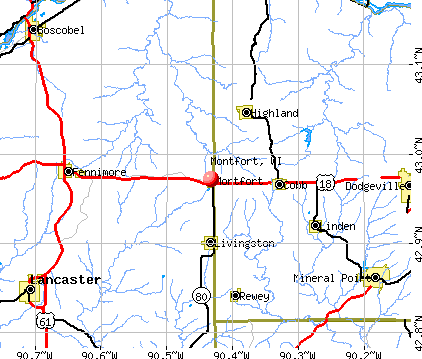 Montfort, WI map