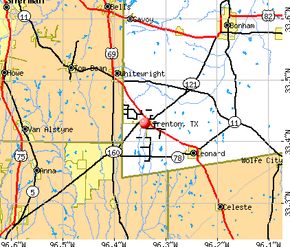 Trenton, TX map