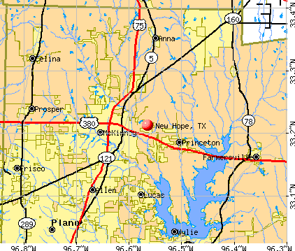 New Hope, TX map