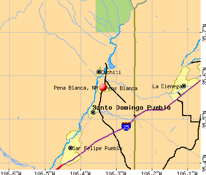 Pena Blanca, NM map