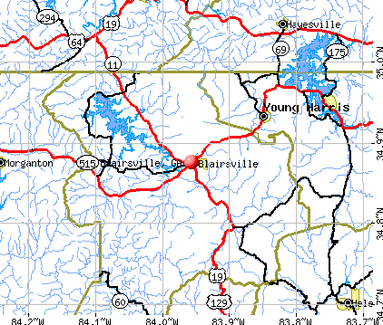 Blairsville, GA map