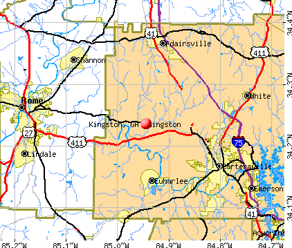 Kingston, GA map