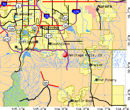 Heritage Hills, CO map