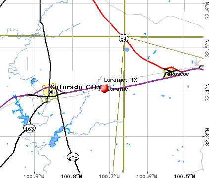 Loraine, TX map