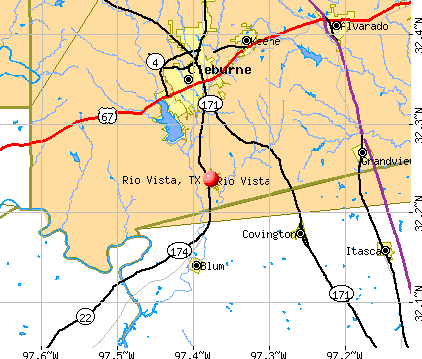 Rio Vista, TX map
