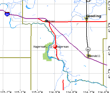 Hagerman, ID map