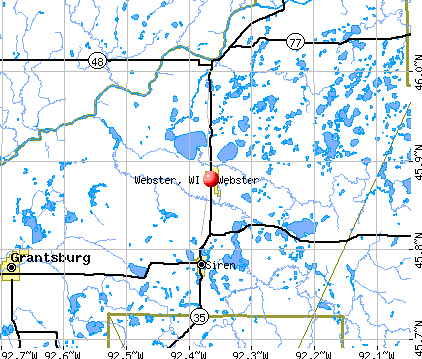 Webster, WI map