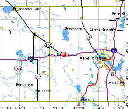 Alden, MN map
