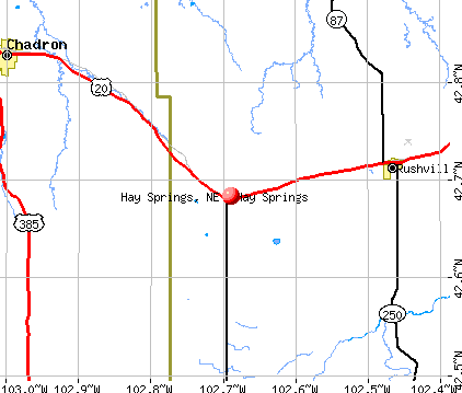 Hay Springs, NE map