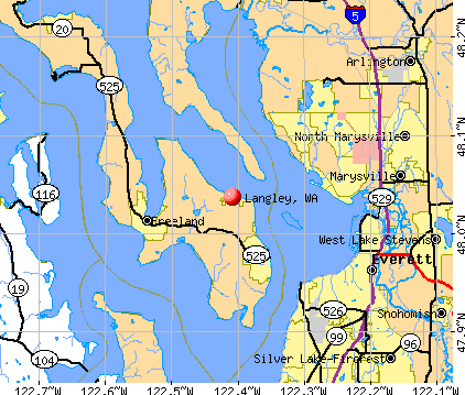 Langley, WA map