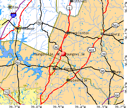 Youngsville, NC map